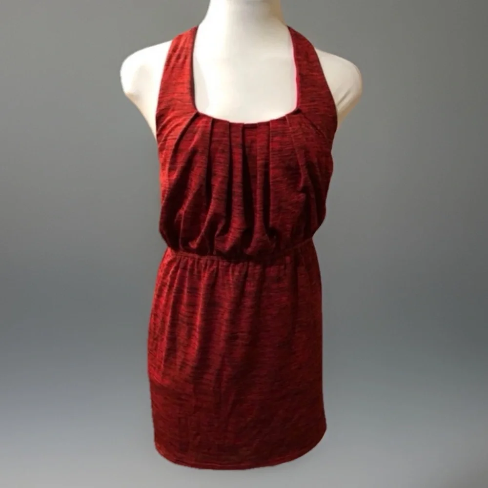 Red & Black MOD Chic Racer Braid Back Empire Waist Super Short MINI Dres…